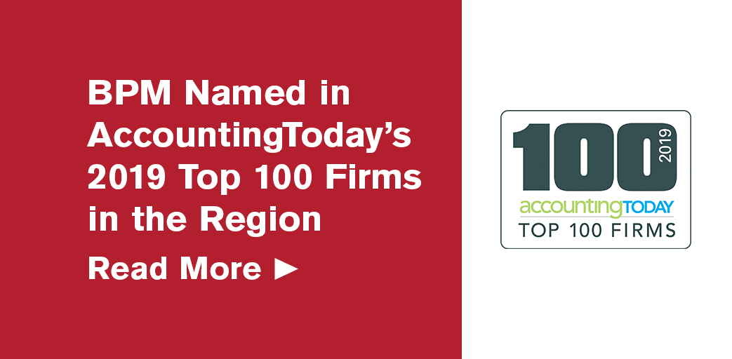AccountingToday Top 100 Firms 2019 Award Logo