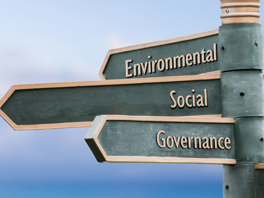 Directional Environmental, Social and Governance sign